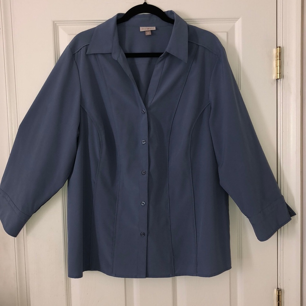 Roz & Ali - Women’s Dress Shirt - Available in 2 Colors - Pink & Blue (NWOT)